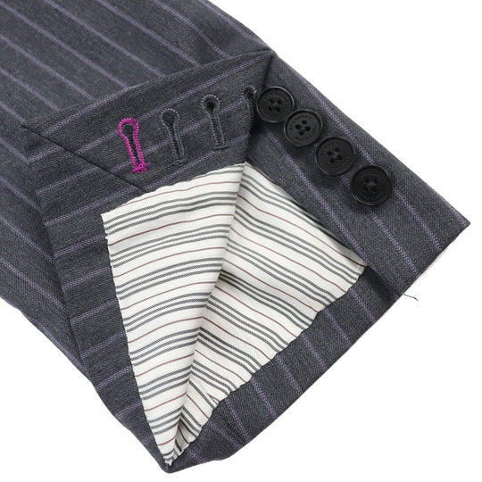 BURBERRY BLACK LABEL suit Outer material: 100% wool, Lining: Cupra, Lining: Polyester, Part: Cupra, (Outer material Super 110S used) Dark Gray Purple mens 165 36R Used Authentic
