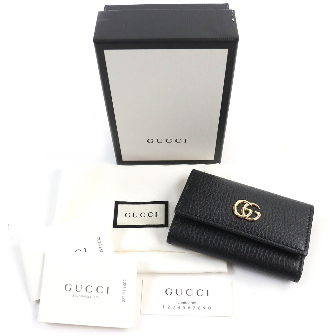 GUCCI Key case Key holder  456118 Main: Leather black mens Used Authentic