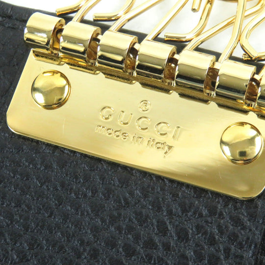 GUCCI Key case Key holder  456118 Main: Leather black mens Used Authentic