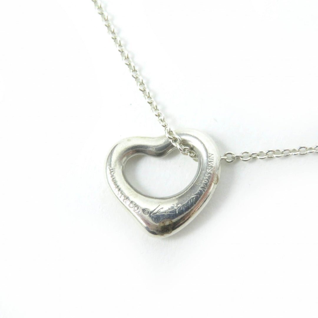 TIFFANY&Co. Necklace Main: AG925, Part: 750 Silver gold El Saperetti Double Open Heart Necklace Women Used Authentic