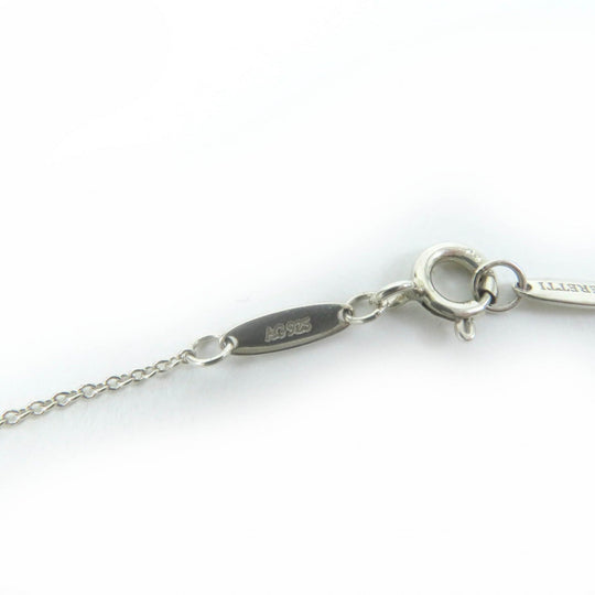 TIFFANY&Co. Necklace Main: AG925, Part: 750 Silver gold El Saperetti Double Open Heart Necklace Women Used Authentic