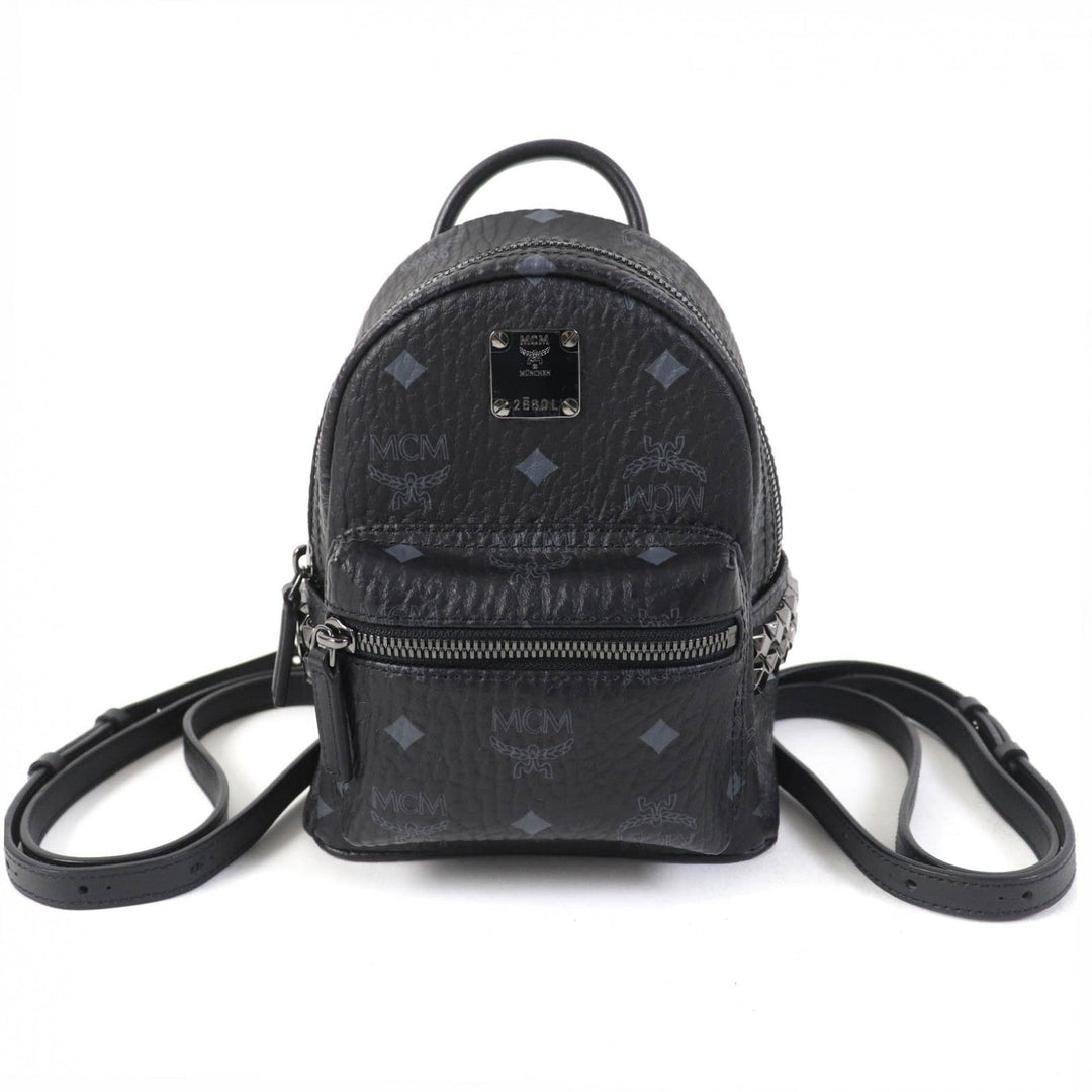 MCM Backpack Main: Leather black Women Used Authentic