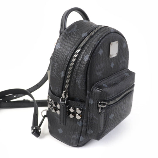 MCM Backpack Main: Leather black Women Used Authentic