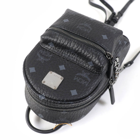 MCM Backpack Main: Leather black Women Used Authentic