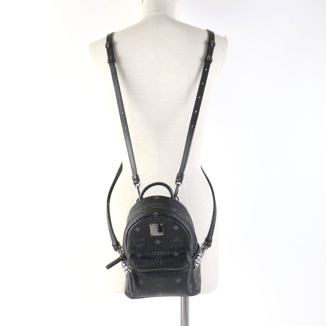 MCM Backpack Main: Leather black Women Used Authentic