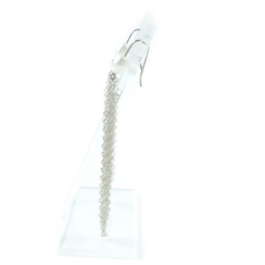 TIFFANY&Co. Pierce Main: AG925, Part: Pearl Silver white El Saperetti Mesh Tassel Pierce Women Used Authentic