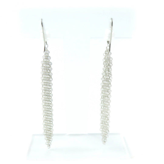 TIFFANY&Co. Pierce Main: AG925, Part: Pearl Silver white El Saperetti Mesh Tassel Pierce Women Used Authentic