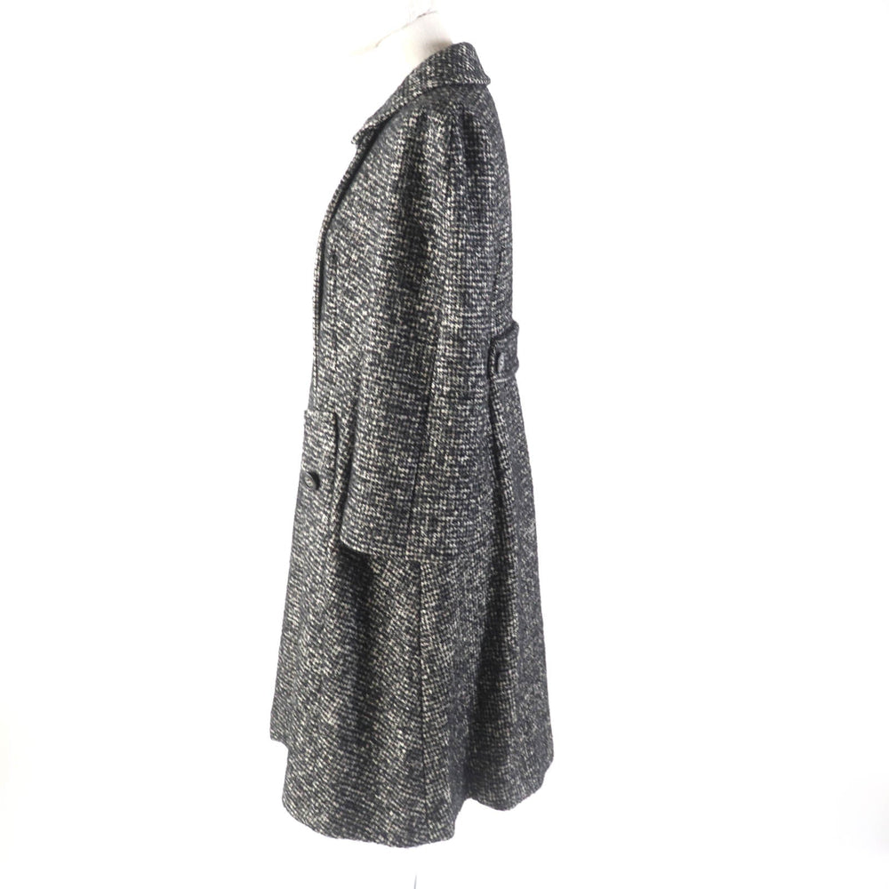 DOLCE&GABBANA coat Outer: 50% wool, Outer: 20% nylon, Outer: 15% mohair, Outer: 15% alpaca, Lining: 96% silk, Lining: 4% elastane Black beige Women 36 Used Authentic