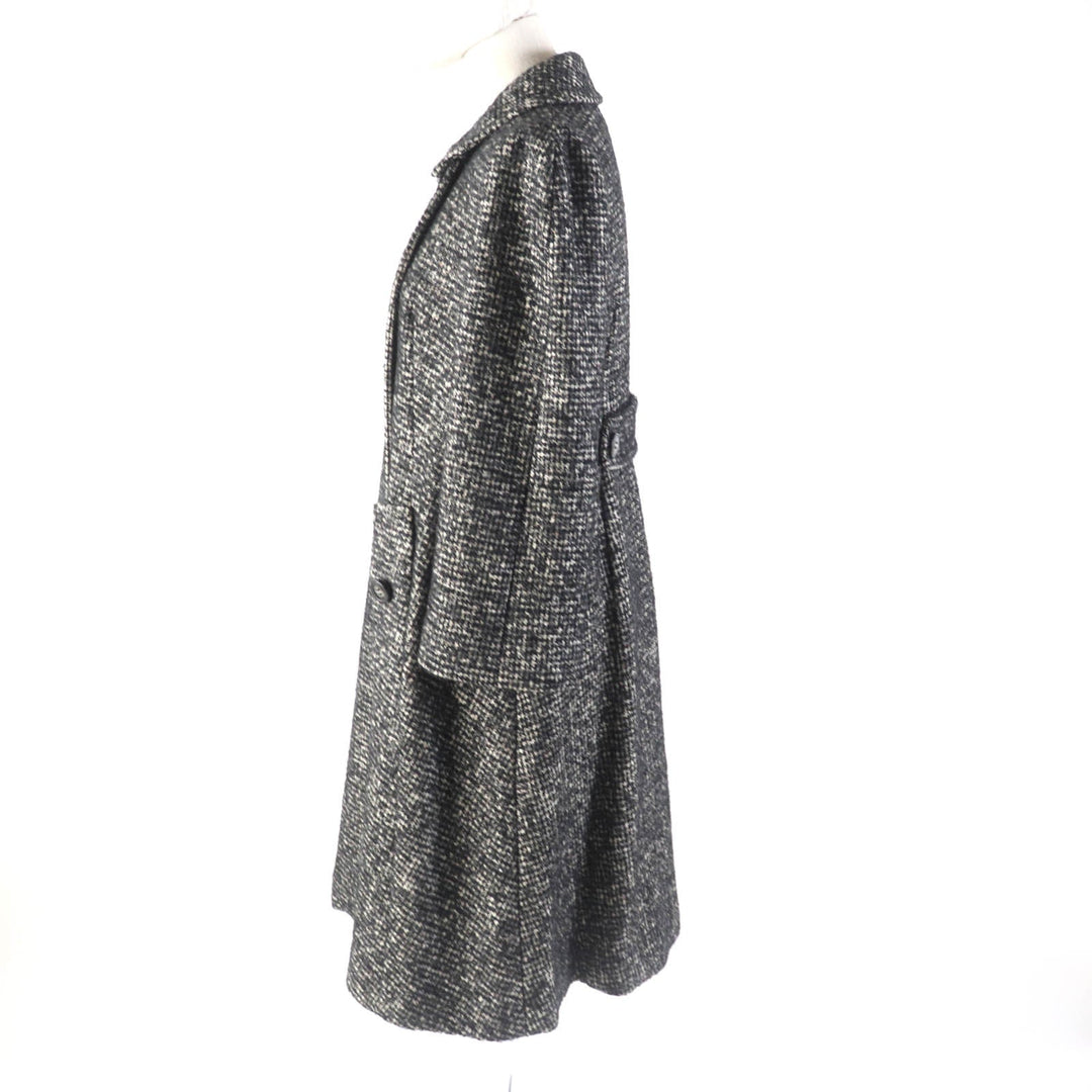 DOLCE&GABBANA coat Outer: 50% wool, Outer: 20% nylon, Outer: 15% mohair, Outer: 15% alpaca, Lining: 96% silk, Lining: 4% elastane Black beige Women 36 Used Authentic
