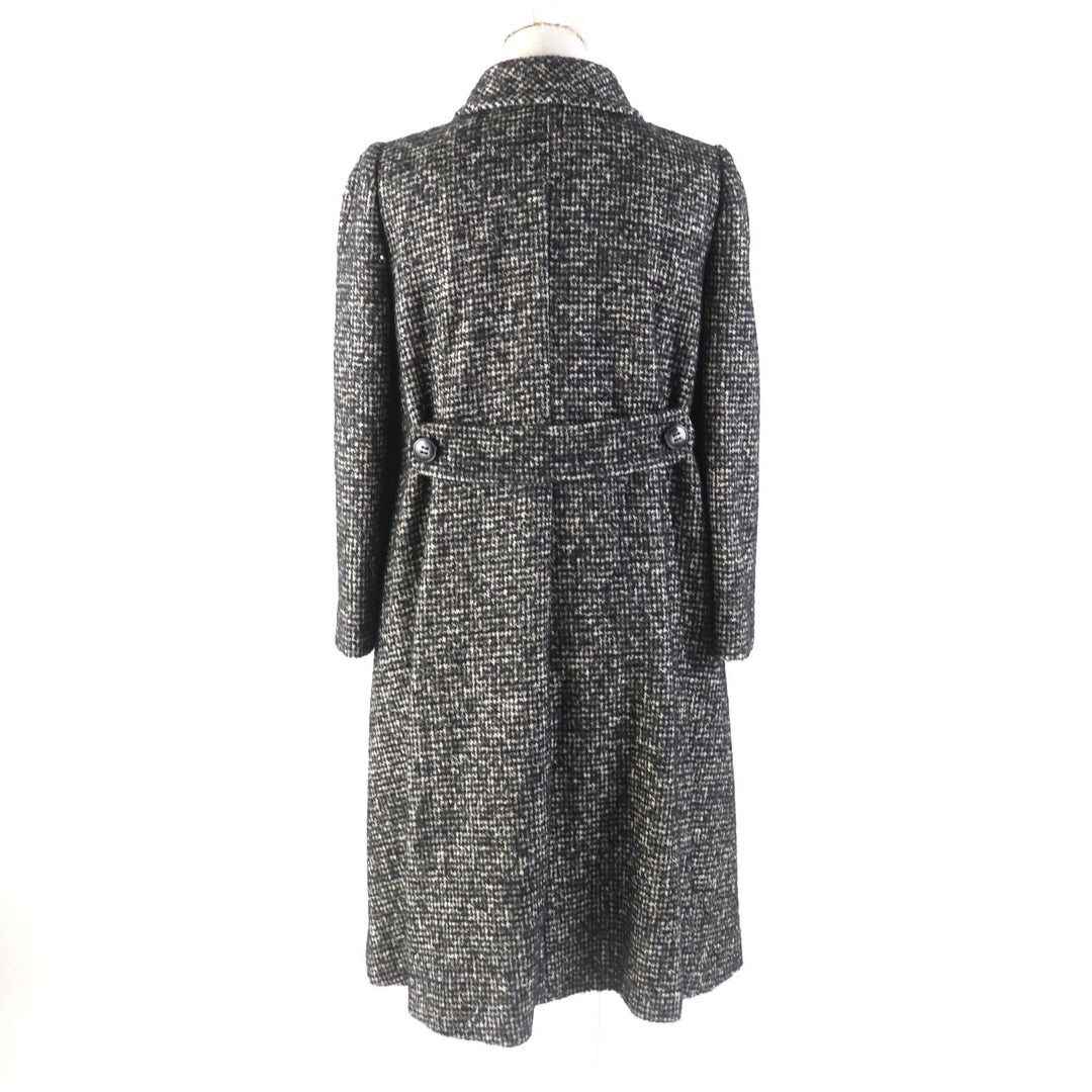 DOLCE&GABBANA coat Outer: 50% wool, Outer: 20% nylon, Outer: 15% mohair, Outer: 15% alpaca, Lining: 96% silk, Lining: 4% elastane Black beige Women 36 Used Authentic