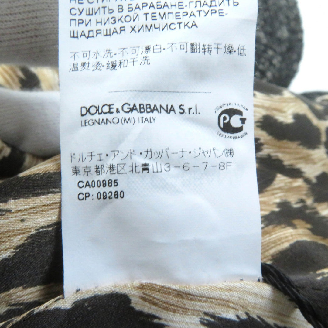 DOLCE&GABBANA coat Outer: 50% wool, Outer: 20% nylon, Outer: 15% mohair, Outer: 15% alpaca, Lining: 96% silk, Lining: 4% elastane Black beige Women 36 Used Authentic
