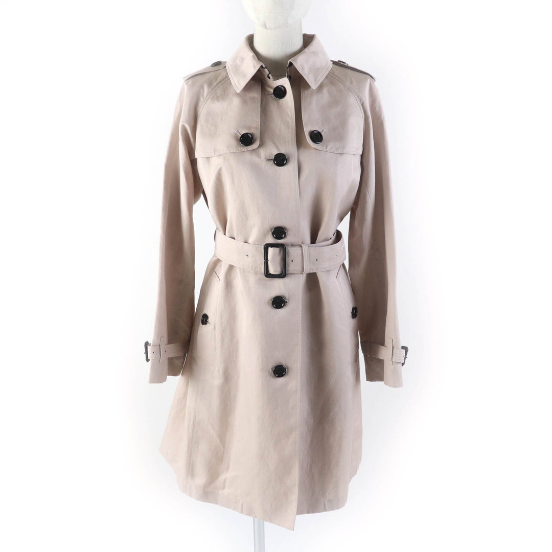 BURBERRY LONDON trench coat B1A09-130-14 Outer: 52% silk, Outer: 48% linen, Part: leather, Lining: cupra, Lining: polyester pink Women 38 Used Authentic