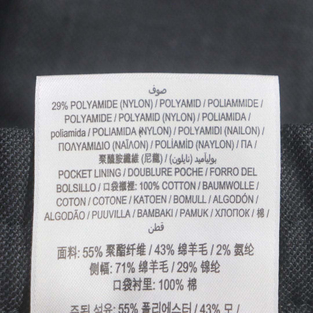 BURBERRY Pants 8041910 Outer: 55% polyester, Outer: 43% wool, Outer: 2% elastane, Part: 71% wool, Part: 29% nylon, Pocket lining: 100% cotton dark gray black mens 46 Used Authentic