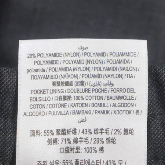 BURBERRY Pants 8041910 Outer: 55% polyester, Outer: 43% wool, Outer: 2% elastane, Part: 71% wool, Part: 29% nylon, Pocket lining: 100% cotton dark gray black mens 46 Used Authentic