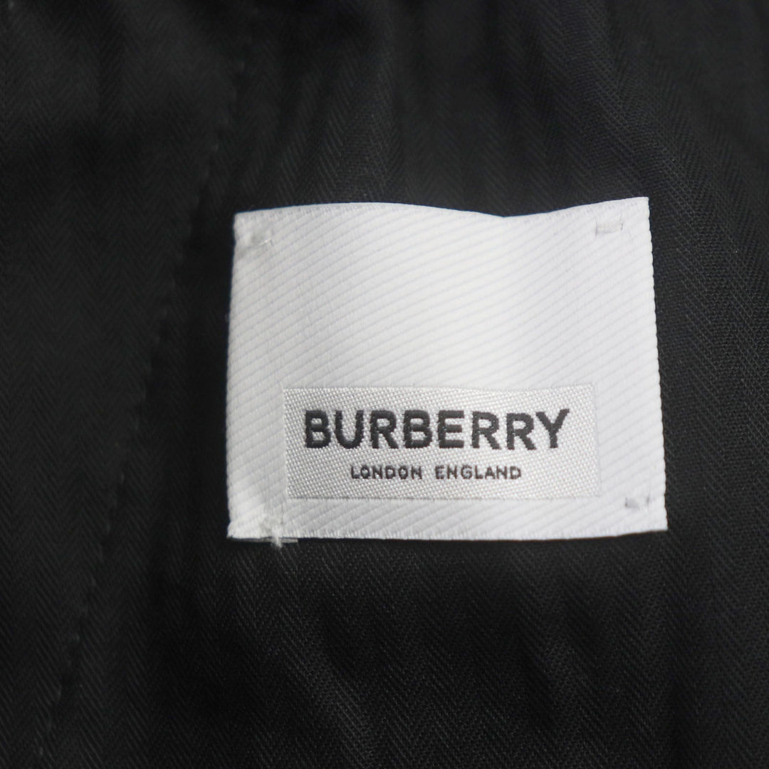 BURBERRY Pants 8041910 Outer: 55% polyester, Outer: 43% wool, Outer: 2% elastane, Part: 71% wool, Part: 29% nylon, Pocket lining: 100% cotton dark gray black mens 46 Used Authentic
