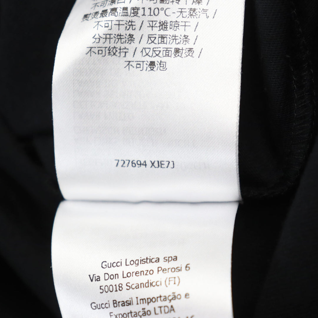 GUCCI Short sleeve T-shirt 727694 Main: 100% cotton black mens S Used Authentic
