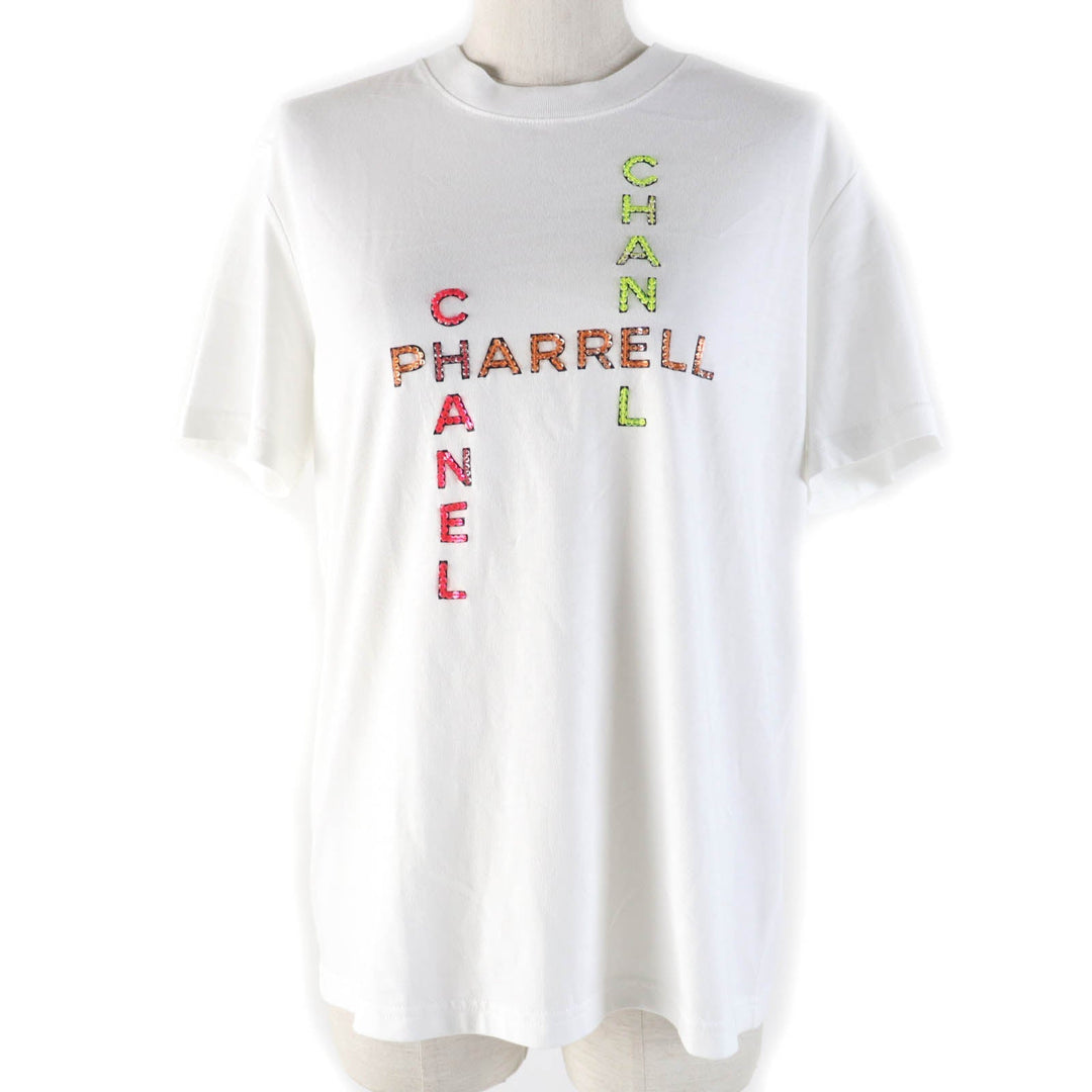 CHANEL Short sleeve T-shirt 19D P61252K46833 Main: 100% cotton white Women S Used Authentic