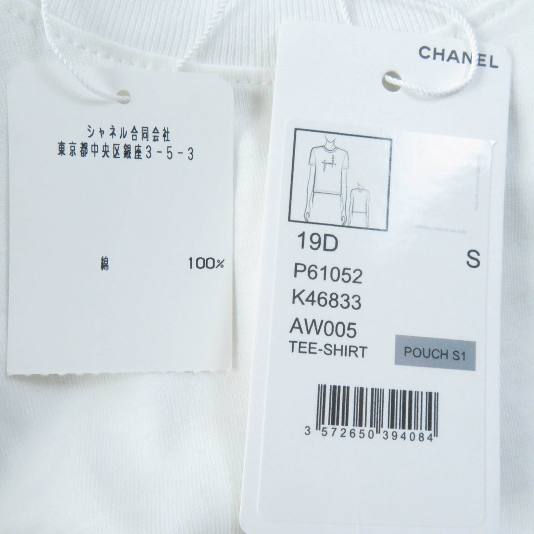 CHANEL Short sleeve T-shirt 19D P61252K46833 Main: 100% cotton white Women S Used Authentic