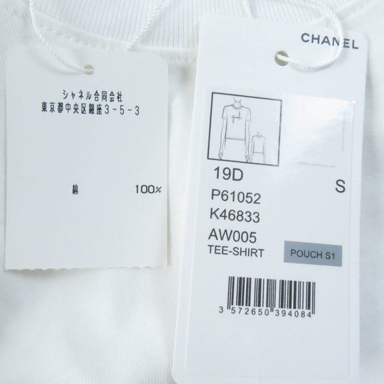 CHANEL Short sleeve T-shirt 19D P61252K46833 Main: 100% cotton white Women S Used Authentic