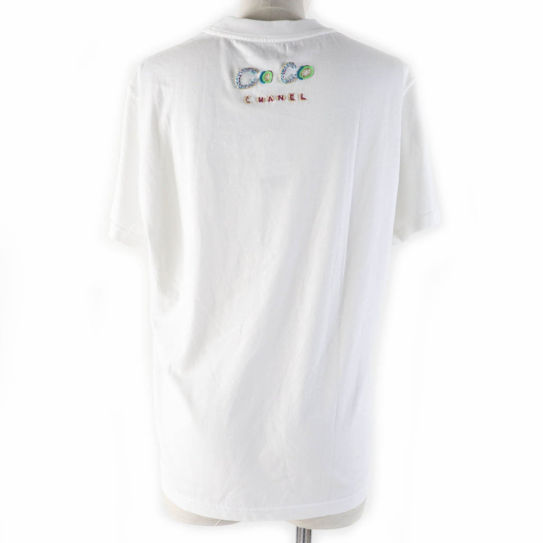 CHANEL Short sleeve T-shirt 19D P61252K46833 Main: 100% cotton white Women S Used Authentic