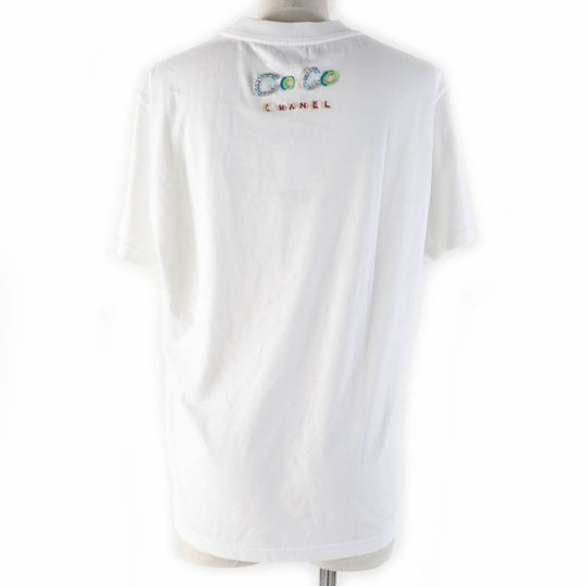 CHANEL Short sleeve T-shirt 19D P61252K46833 Main: 100% cotton white Women S Used Authentic