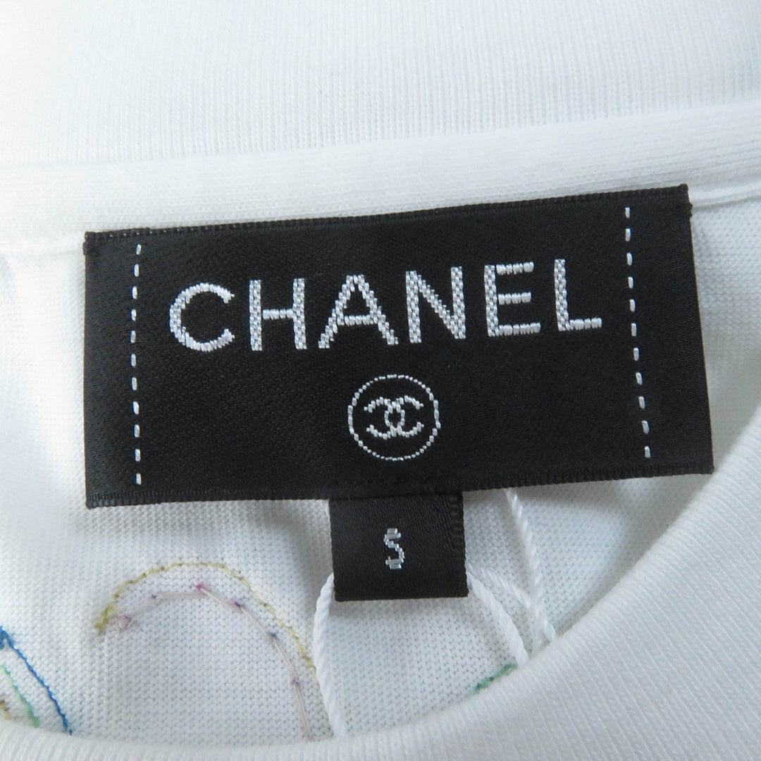 CHANEL Short sleeve T-shirt 19D P61252K46833 Main: 100% cotton white Women S Used Authentic