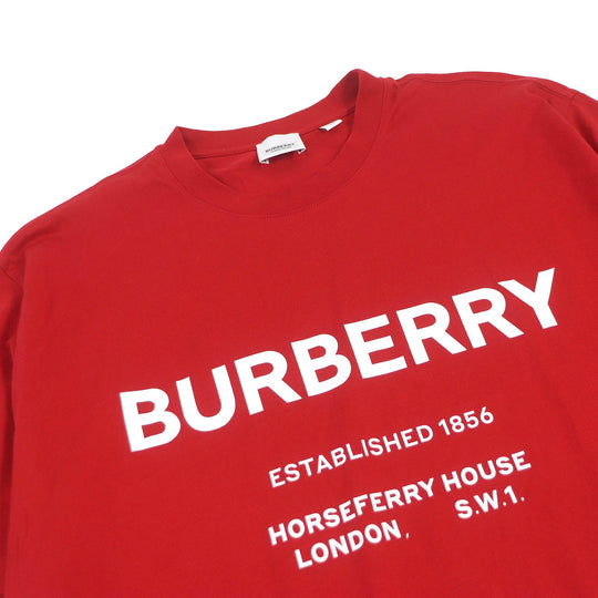 BURBERRY Short sleeve T-shirt 8011540 Main: 100% cotton Red mens XL Used Authentic