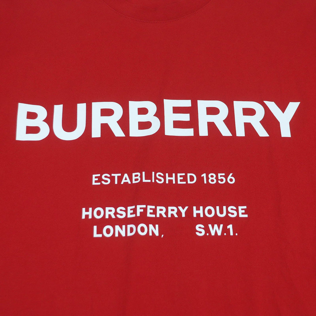 BURBERRY Short sleeve T-shirt 8011540 Main: 100% cotton Red mens XL Used Authentic