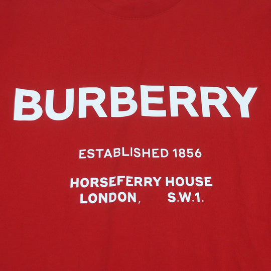 BURBERRY Short sleeve T-shirt 8011540 Main: 100% cotton Red mens XL Used Authentic