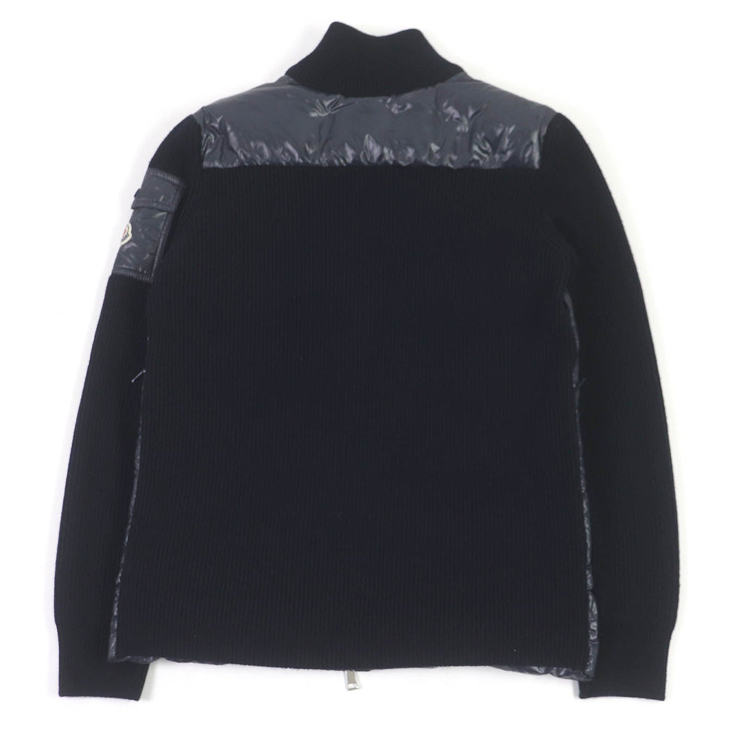 MONCLER Blouson Outer: 100% nylon, Main: 100% wool, Filling: 90% down, Filling: 10% feather Navy CARDIGAN TRICOT mens S Used Authentic