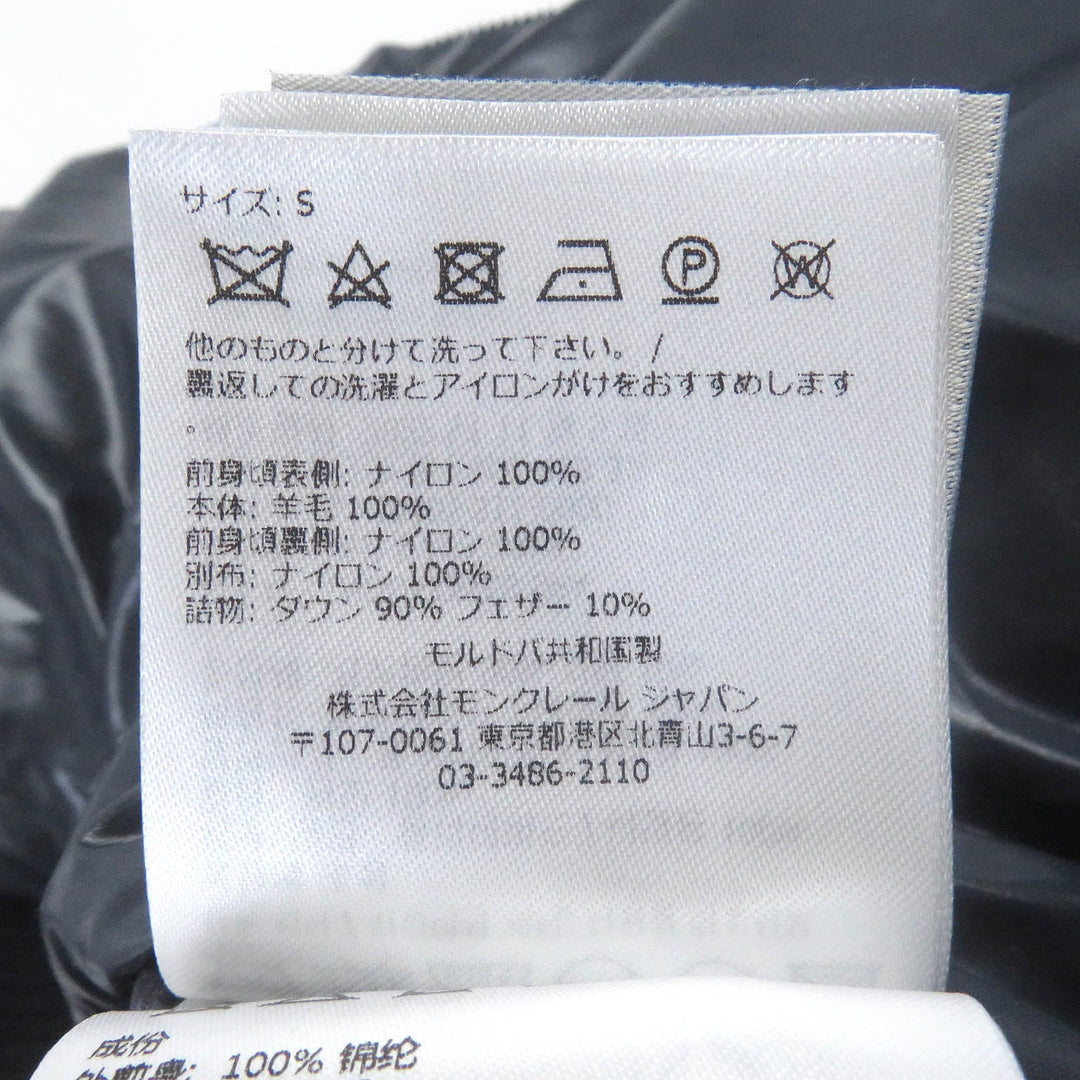 MONCLER Blouson Outer: 100% nylon, Main: 100% wool, Filling: 90% down, Filling: 10% feather Navy CARDIGAN TRICOT mens S Used Authentic