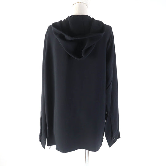 BURBERRY Long sleeve shirt 8044668 Main: 100% viscose black Women 38 Used Authentic