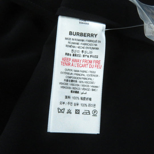 BURBERRY Long sleeve shirt 8044668 Main: 100% viscose black Women 38 Used Authentic