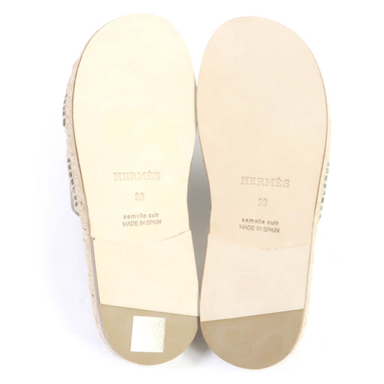 HERMES Sandals H231001ZH1J390 Main: Chevre Verois Etope Antigua mens 39 Used Authentic