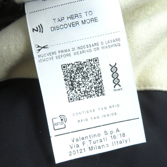 VALENTINO Down jacket UV0CNB206TC Outer: 100% polyester, Outer: 100% polyamide (nylon), Outer: 100% wool, Outer: 100% polyamide (nylon), Lining: 100% polyester Black Dark Navy White RE-SEW mens M Used Authentic