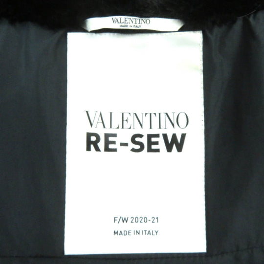 VALENTINO Down jacket UV0CNB206TC Outer: 100% polyester, Outer: 100% polyamide (nylon), Outer: 100% wool, Outer: 100% polyamide (nylon), Lining: 100% polyester Black Dark Navy White RE-SEW mens M Used Authentic