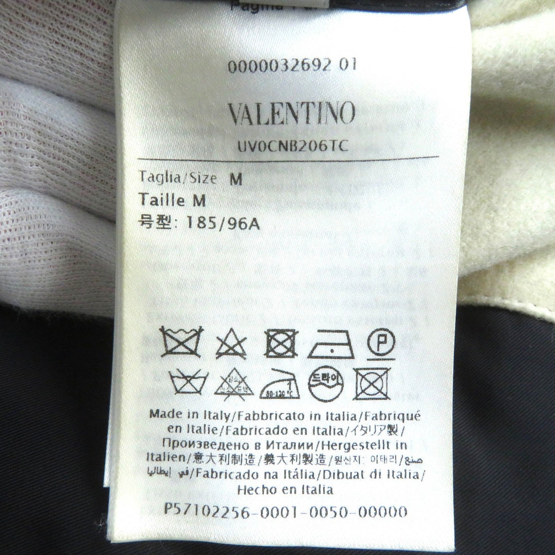 VALENTINO Down jacket UV0CNB206TC Outer: 100% polyester, Outer: 100% polyamide (nylon), Outer: 100% wool, Outer: 100% polyamide (nylon), Lining: 100% polyester Black Dark Navy White RE-SEW mens M Used Authentic