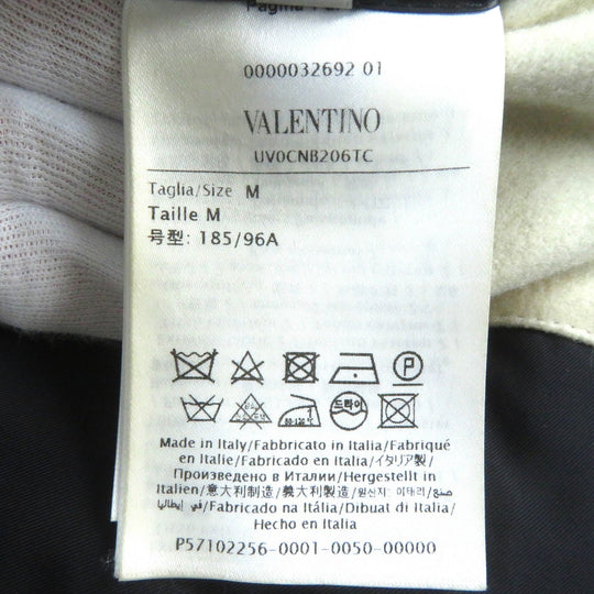 VALENTINO Down jacket UV0CNB206TC Outer: 100% polyester, Outer: 100% polyamide (nylon), Outer: 100% wool, Outer: 100% polyamide (nylon), Lining: 100% polyester Black Dark Navy White RE-SEW mens M Used Authentic
