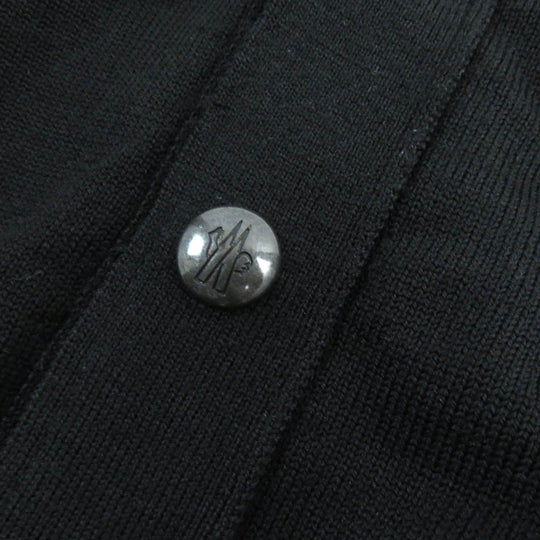 MONCLER cardigan Main: 100% wool black MAGLIONE TRICOT CARDIGAN mens M Used Authentic