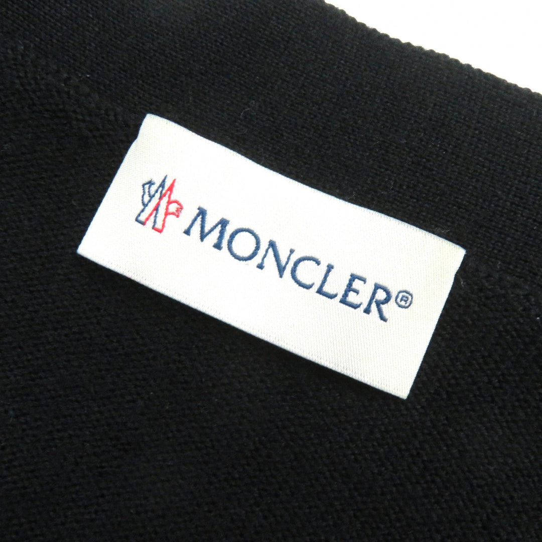 MONCLER cardigan Main: 100% wool black MAGLIONE TRICOT CARDIGAN mens M Used Authentic