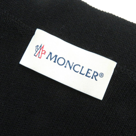 MONCLER cardigan Main: 100% wool black MAGLIONE TRICOT CARDIGAN mens M Used Authentic