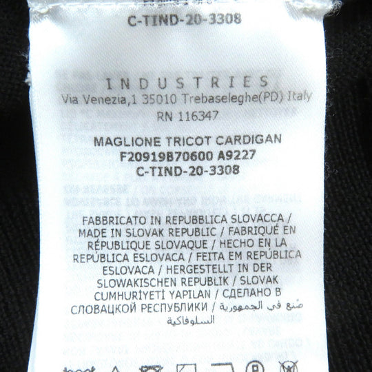 MONCLER cardigan Main: 100% wool black MAGLIONE TRICOT CARDIGAN mens M Used Authentic