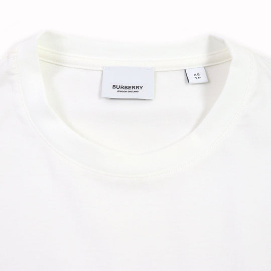 BURBERRY Short sleeve T-shirt 8040691 Main: 100% cotton, some parts: 97% cotton, some parts: 3% elastane white mens XS Used Authentic