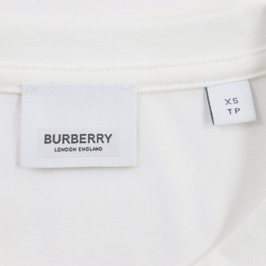 BURBERRY Short sleeve T-shirt 8040691 Main: 100% cotton, some parts: 97% cotton, some parts: 3% elastane white mens XS Used Authentic