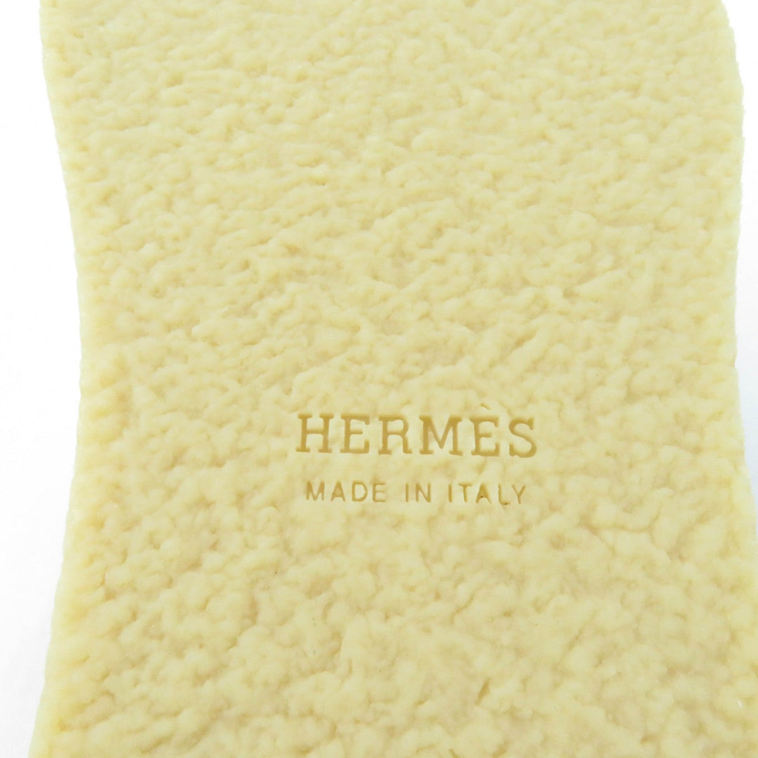 HERMES Sandals Main: Leather black Earth Women 37 Used Authentic