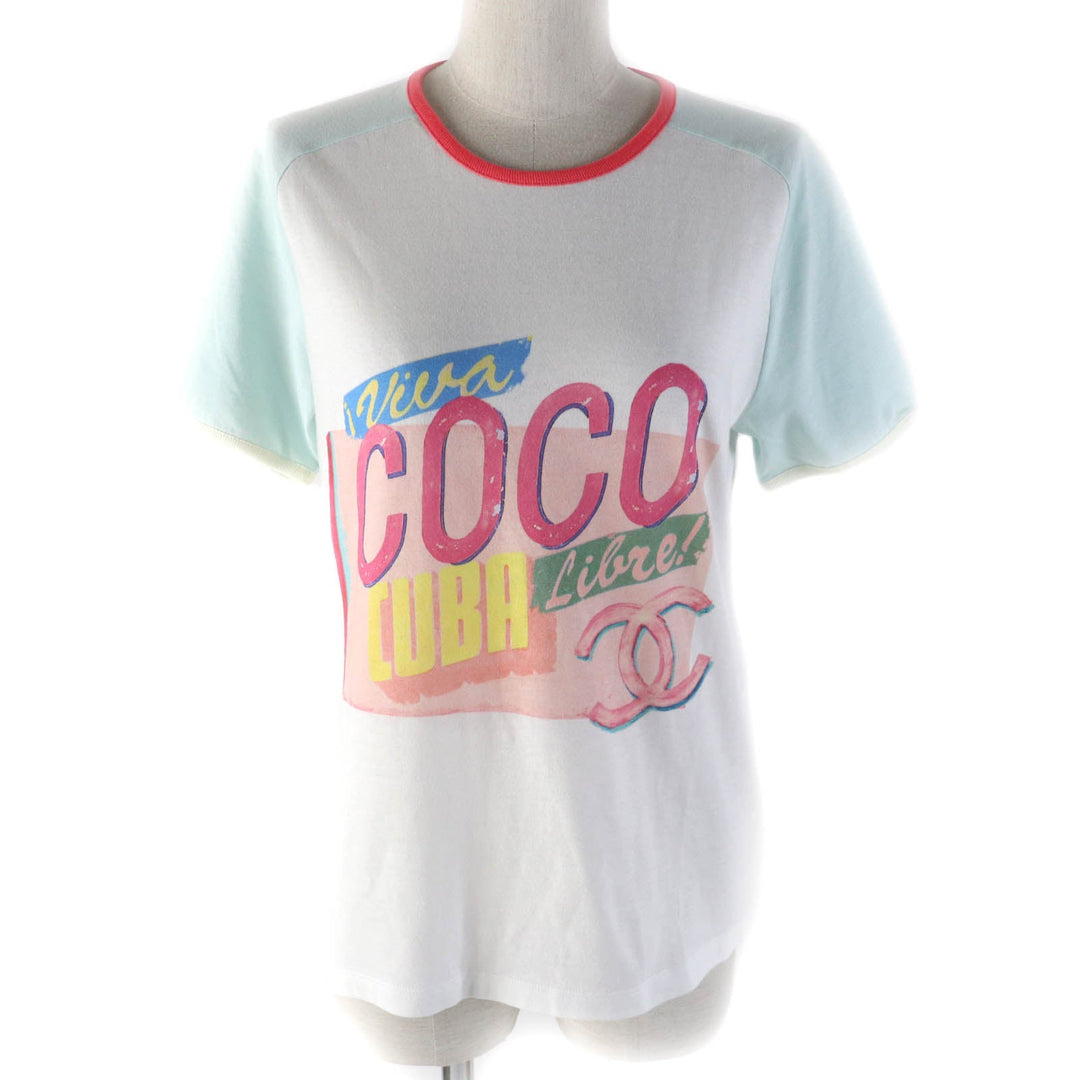 CHANEL Short sleeve T-shirt P55821 Main: 100% cotton Multi Women S Used Authentic