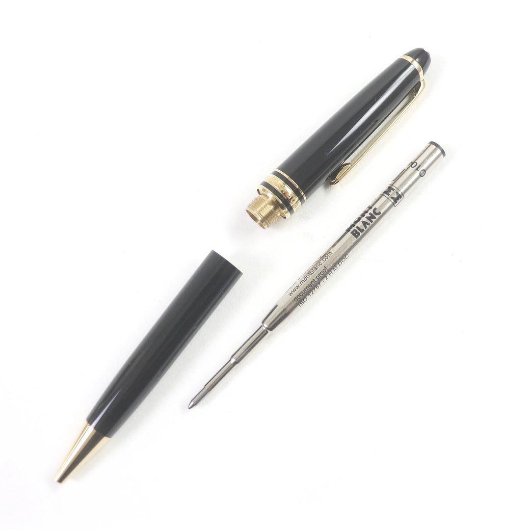 MONTBLANC Ballpoint pen Resin, Gold Plated black mens(Unisex) Used Authentic