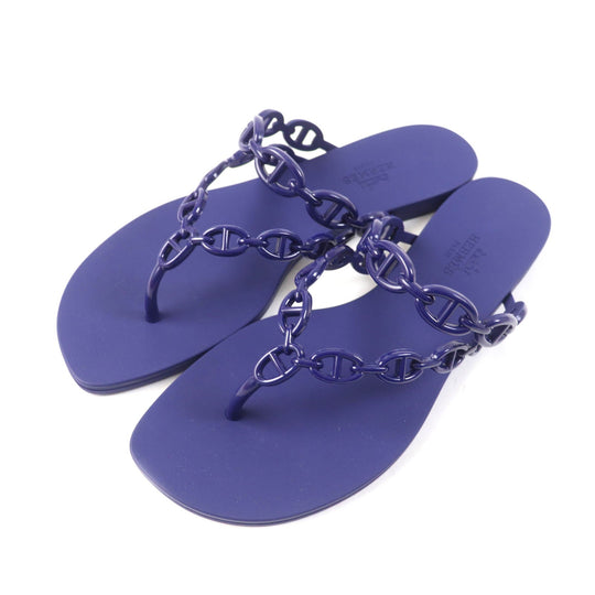 HERMES Sandals Main: Rubber purple island Women 37 Used Authentic