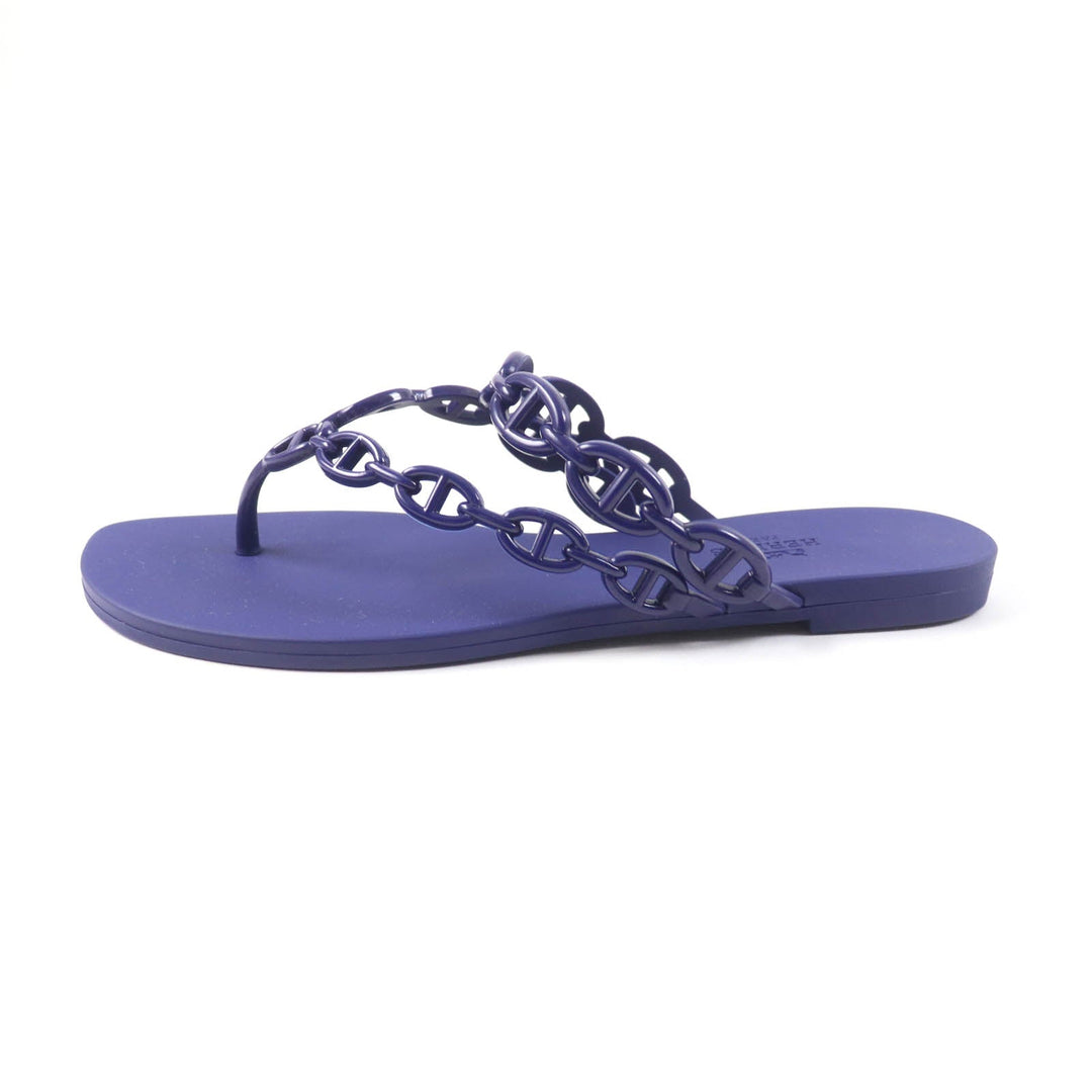 HERMES Sandals Main: Rubber purple island Women 37 Used Authentic