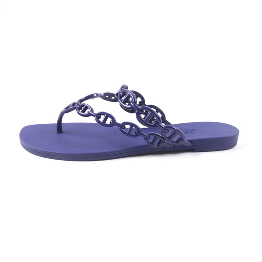 HERMES Sandals Main: Rubber purple island Women 37 Used Authentic